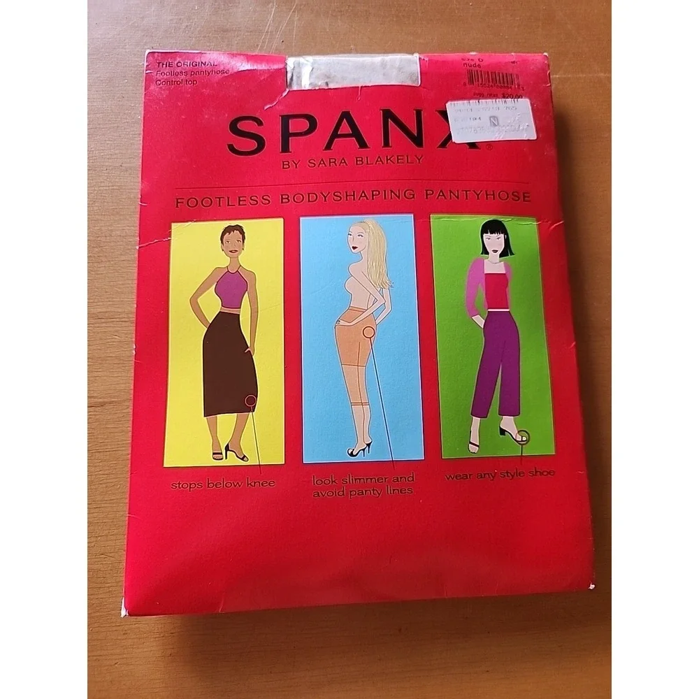 Spanx The Original‎ Footless Control Top Pantyhose Sz D 165-220 lbs Nude 001 NIP
